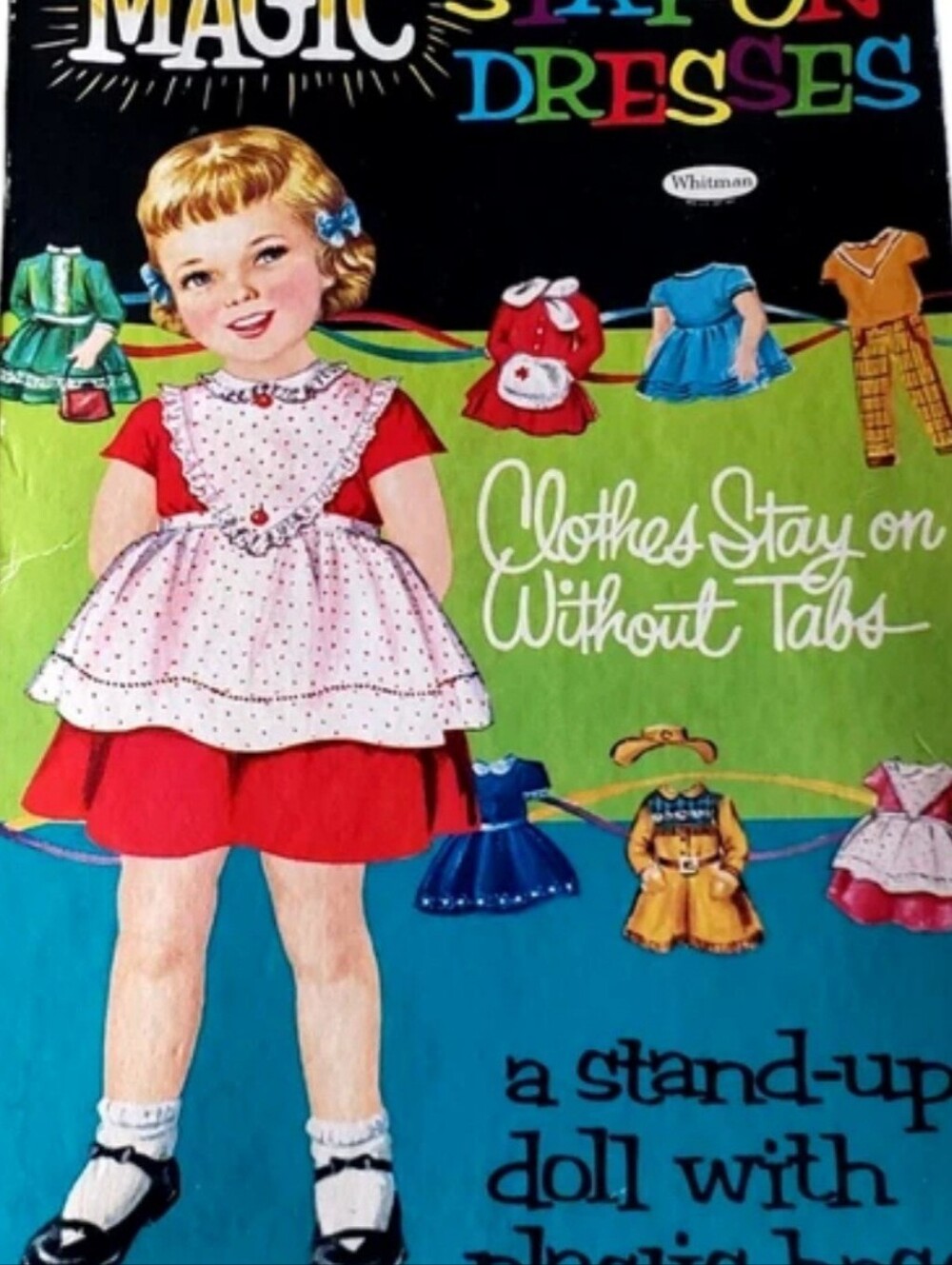 Vintage Whitman Magic Paper Doll with Clothes, Circa 1961